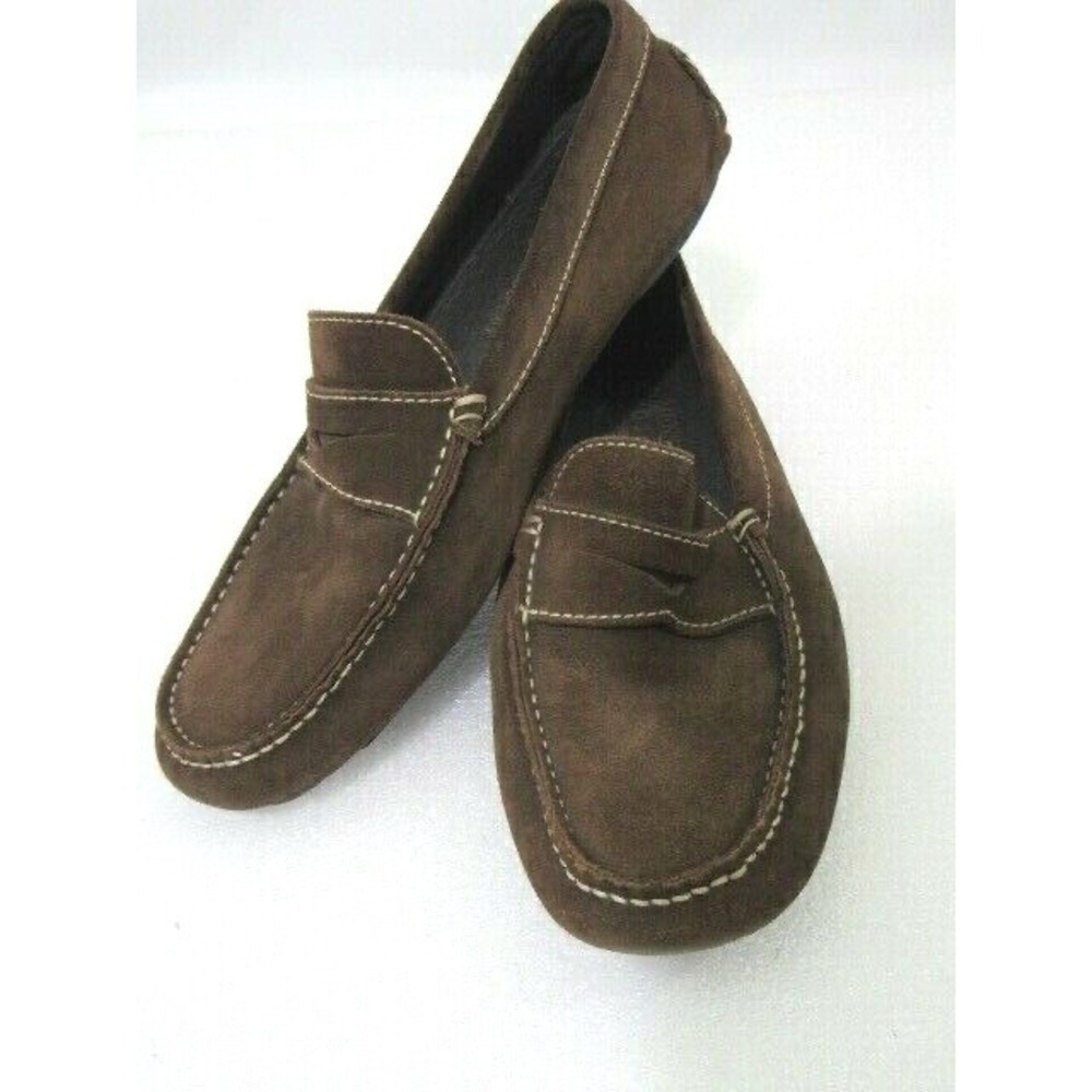 Men's Donald Pliner Brown Suede Moccasin Loafer Shoes Size US 7M